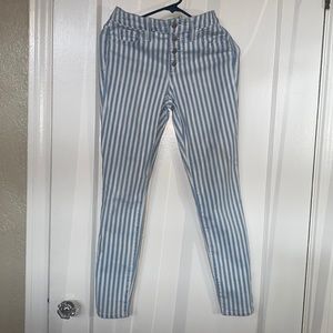 Baby blue pinstripe, high waist pants